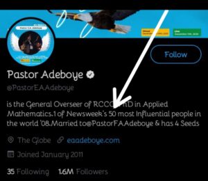 Pastor E Adeboye's bio