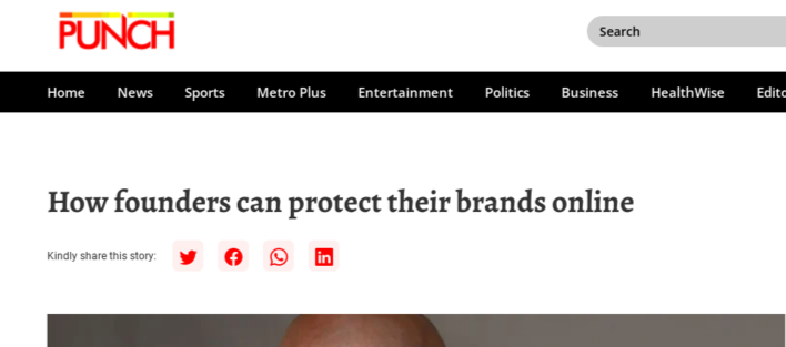How founder can protect their brands online
