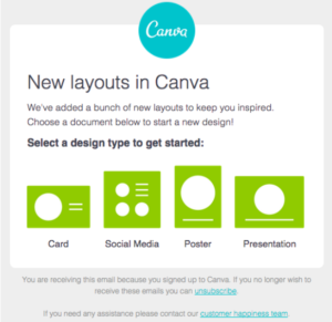 Canva email marketing campaign