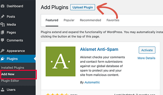 plugins menu wordpress
