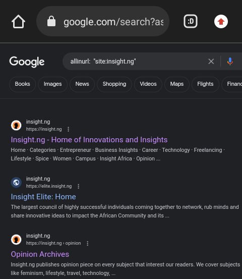 Search results for site:Insight.ng.